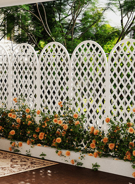 防腐木阳台壁挂式花架外墙上户外植物墙面挂壁墙壁悬挂式网格挂架