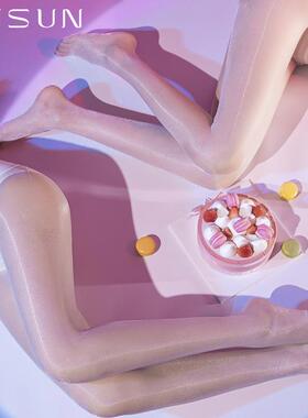 安幸「星空马卡龙」超薄3D无痕极光珠光亮闪连裤丝袜无缝性感丝滑