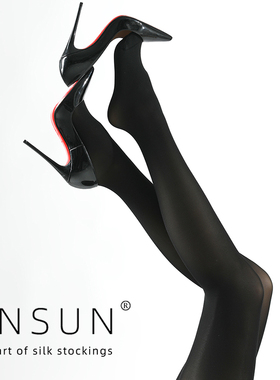 安幸「蘭」40D春秋季保暖厚黑丝袜天鹅绒打底加裆连裤袜哑光显瘦