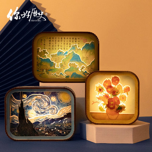 你好历史创意小夜灯触摸式开关