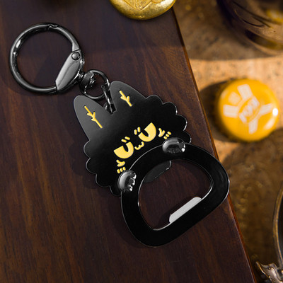你好历史富贵狸猫开瓶器钥匙扣