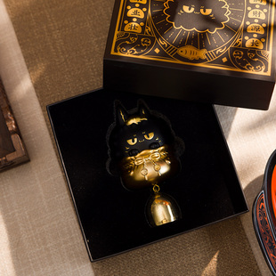 国家宝藏你好历史博物馆文创入户门铃磁吸黑猫铃铛冰箱贴乔迁礼物