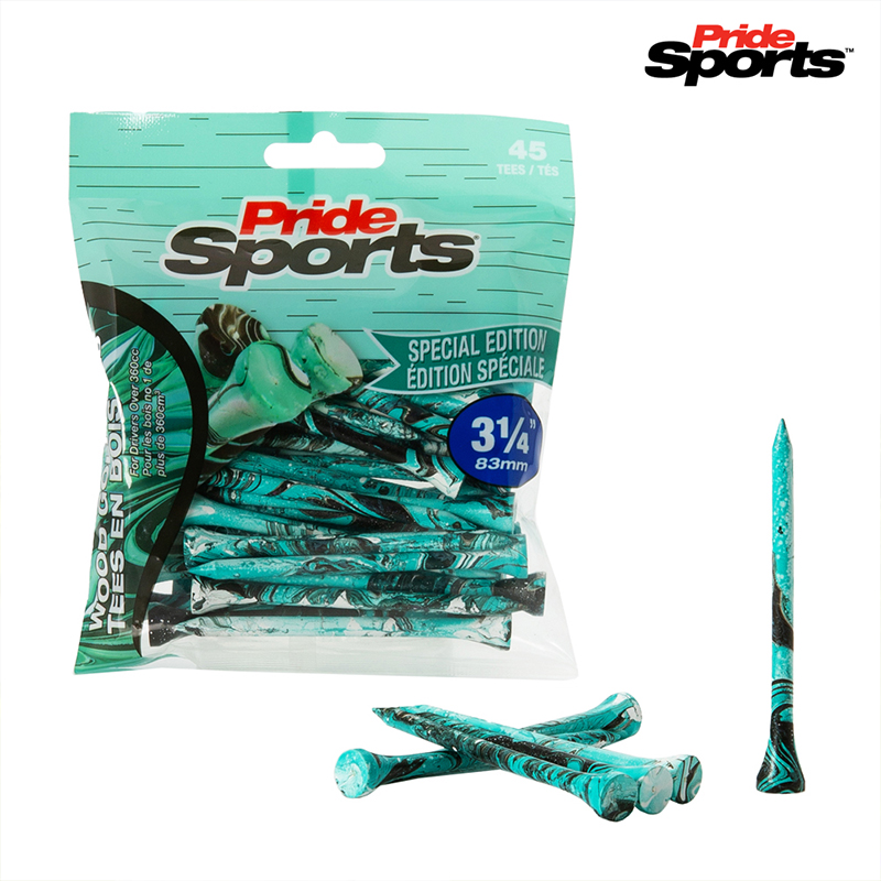 美国Pride高尔夫球TEE流体画彩色涂鸦木梯球钉炫酷球tee2025新品