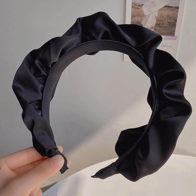 复古布艺褶皱发箍设计感个性气质小众头箍百搭时尚甜酷风