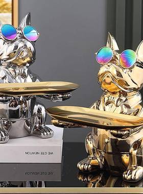 入户门口放钥匙收纳摆件客厅鞋柜玄关鹿搬装饰品乔迁礼物电视柜