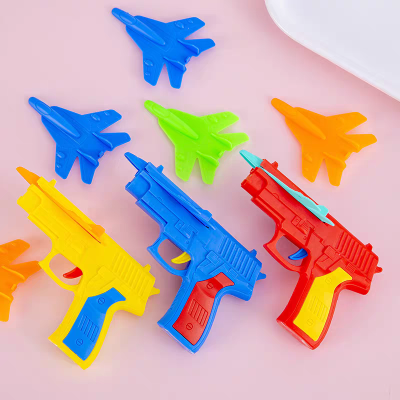 飞机弹射枪发射飞机枪地推礼品儿童玩具义乌玩具地摊跨境