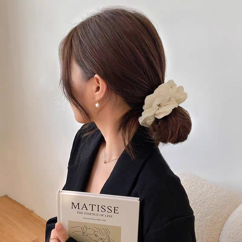 泡芙皮筋猪大肠发圈女丸子头扎头绳学生韩版夏季新款简约肥肠发绳
