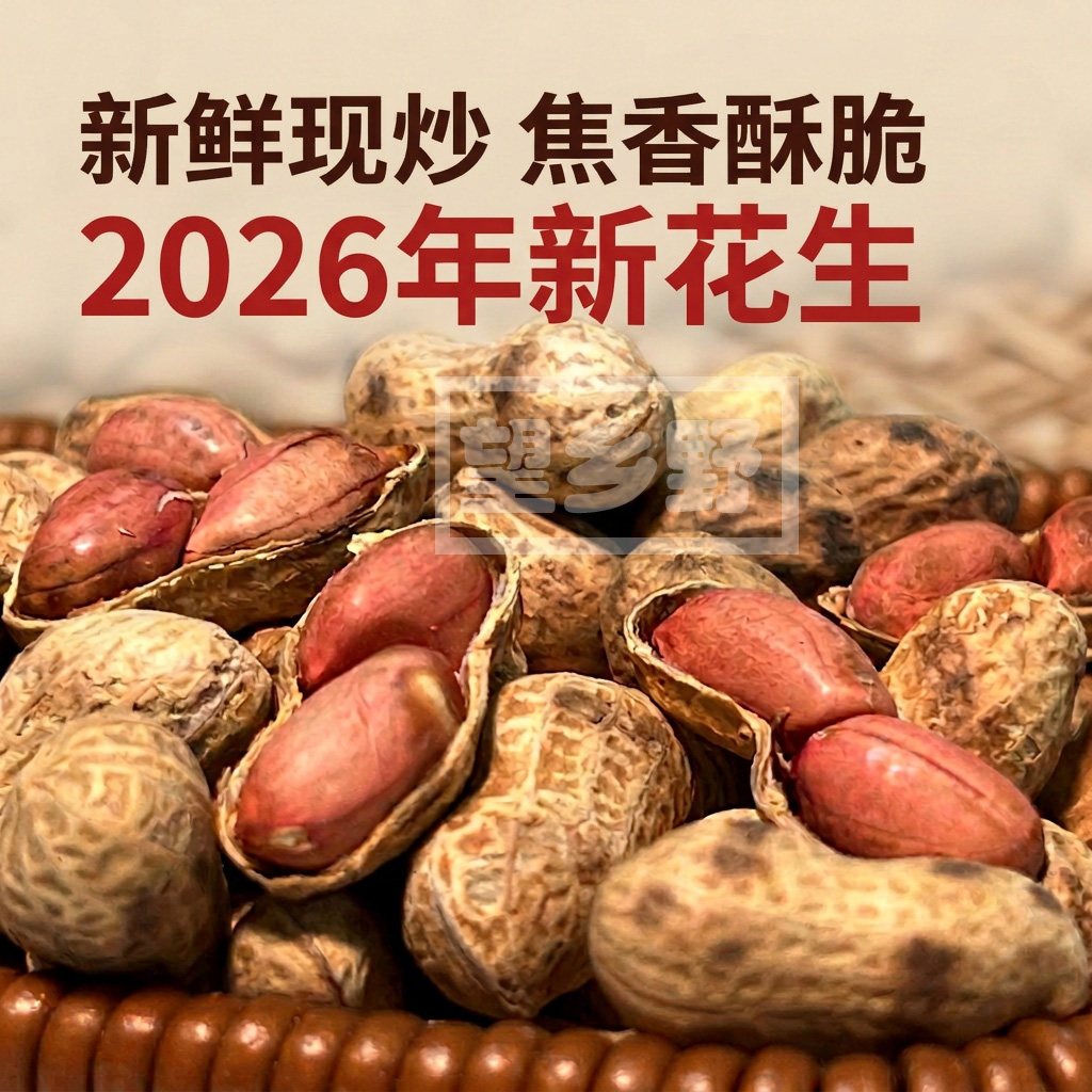 【试吃1斤】26年新花生铁锅炒花生