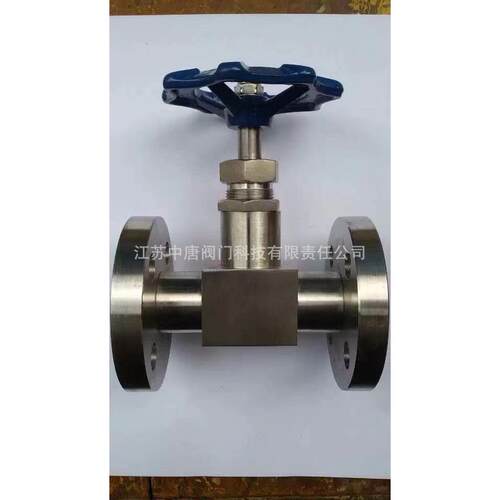 J48W-100P不锈钢高压法兰针型阀 压力表针型阀 法兰连接 304材质