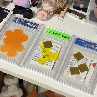 演唱会门票卡盒PSA评级卡评级盒球星签名盒球星卡砖盒彩带收纳卡