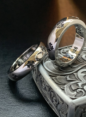 苍穹十字花-弧形戒指潮流穿搭男