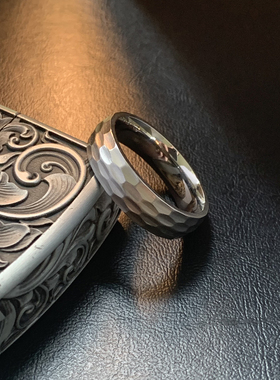 痕煅-锤纹高级感戒指简约不掉色