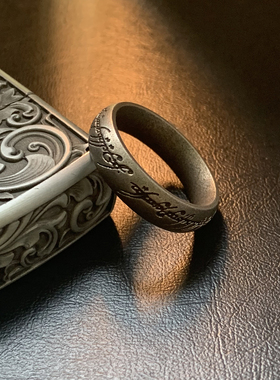 至尊魔戒-蚀刻古法钛钢戒指复古