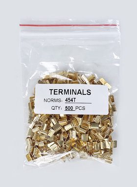 500只铜扣DJ-454T型并线扣接线端子电线连接器冷压压线扣中间接头