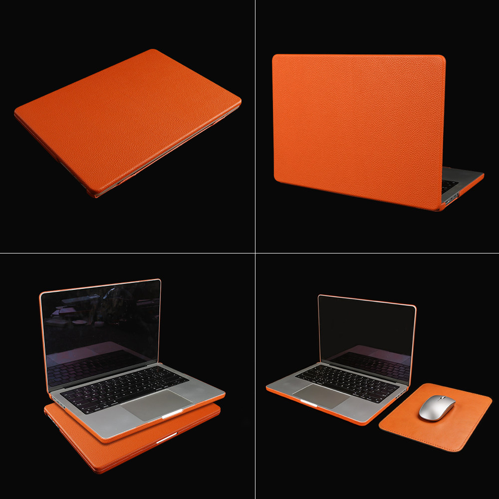 适用苹果MacBookPro14寸保护壳16寸2026款M5笔记本电脑M4荔枝纹真皮macbookair13.6寸15.3轻奢M3外壳M2防摔套