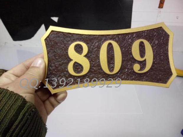 亚克力浮雕科室牌  正面雕刻包间门牌 酒店宾馆高档号码牌