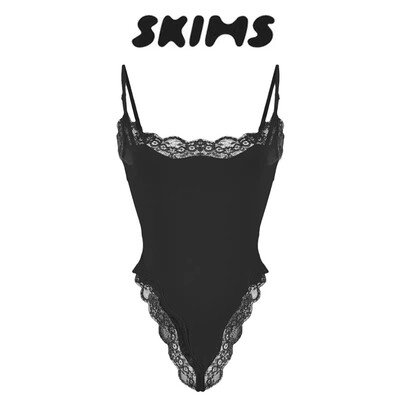 SKIMS正品蕾丝性感塑身连体衣