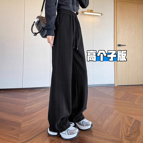 高个子美式运动卫裤女春秋新款