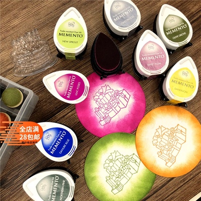 md月猫水滴印台艺术刷色染卡剪贴