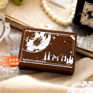 印章浪漫故事图案手帐欧式镂空纹样边框花卉拼贴余白日记装饰印画