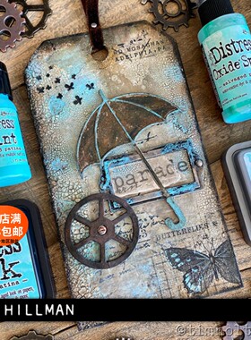 Salvaged Patina新色印台喷雾浮雕粉Tim Holtz蓝绿铜绿涂抹颜料