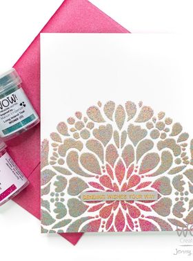 金属立体凸粉WOW英国进口金色银色夜光浮水印台热风枪浮雕粉