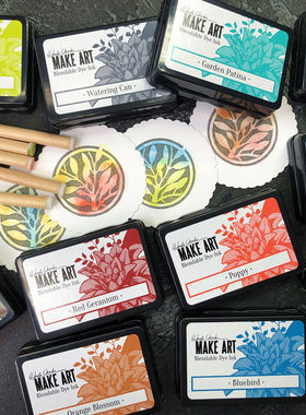 Ranger手帐剪贴染刷色卡片涂抹印台MAKE ART BLENDABLE DYE INKS