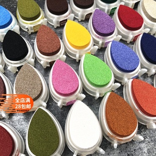 BD月猫水滴印台纸用橡皮章纸艺手工手帐印泥珠光盖章宝宝纪念 包邮