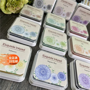 高清精细印台高等细节大盒胶皮木质印章橡皮章艺术手帐剪拼贴印泥