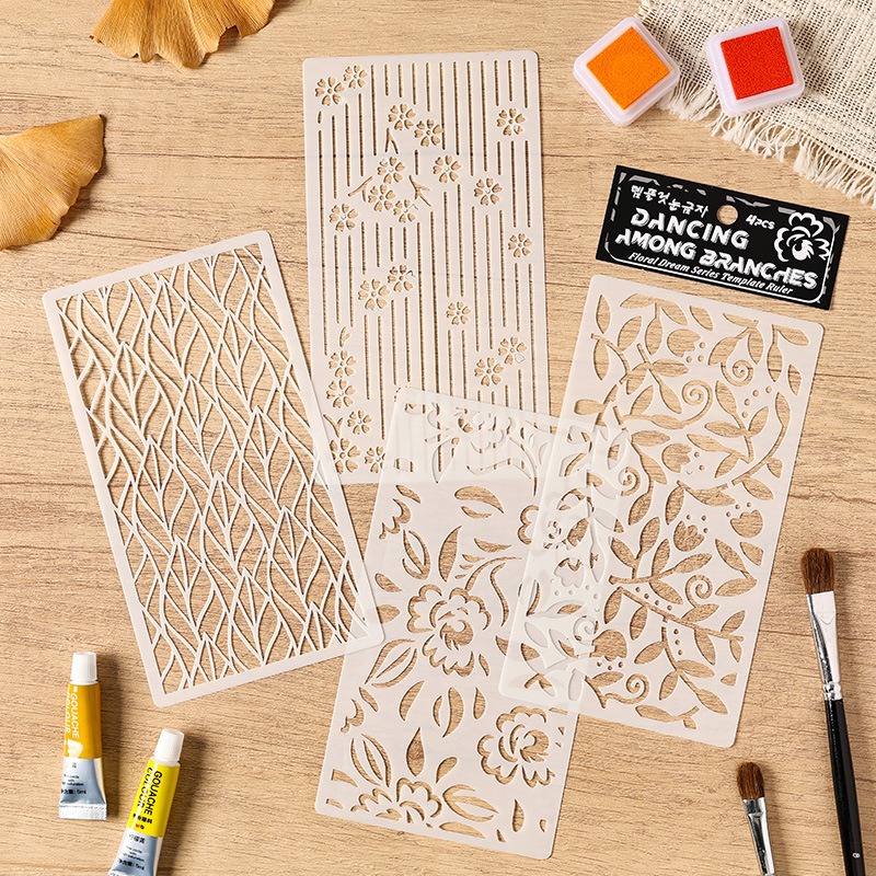 花语纹梦手帐日记手抄报遮蔽板