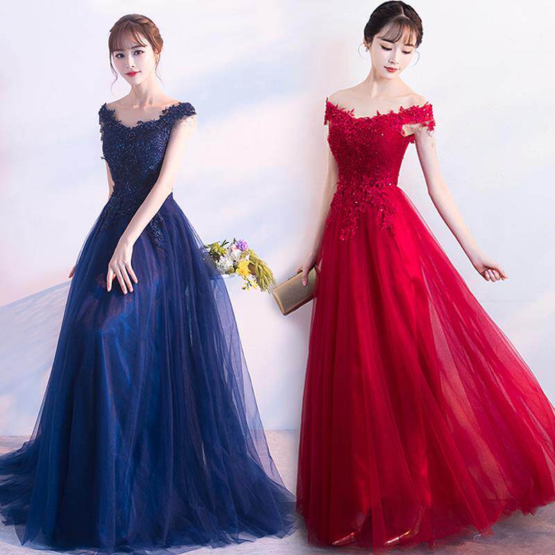 Toast clothing bride have more cash than can be accounted for 2018 new pattern Wedding dress gules Lace Off Shoulder Engagement Show thin Evening dressin the Women's clothing/Boutique , Wedding/Cheongsam/Formal dress , Formal dress/Evening  category - from Buy2taobao.com to provide professional Taobao agent buy service