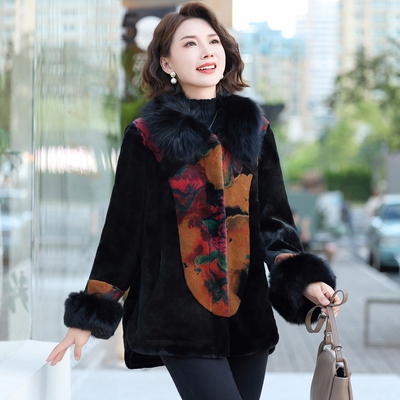 2024年妈妈冬装加绒加厚棉服外套中老年人女棉衣老太太棉袄保暖潮