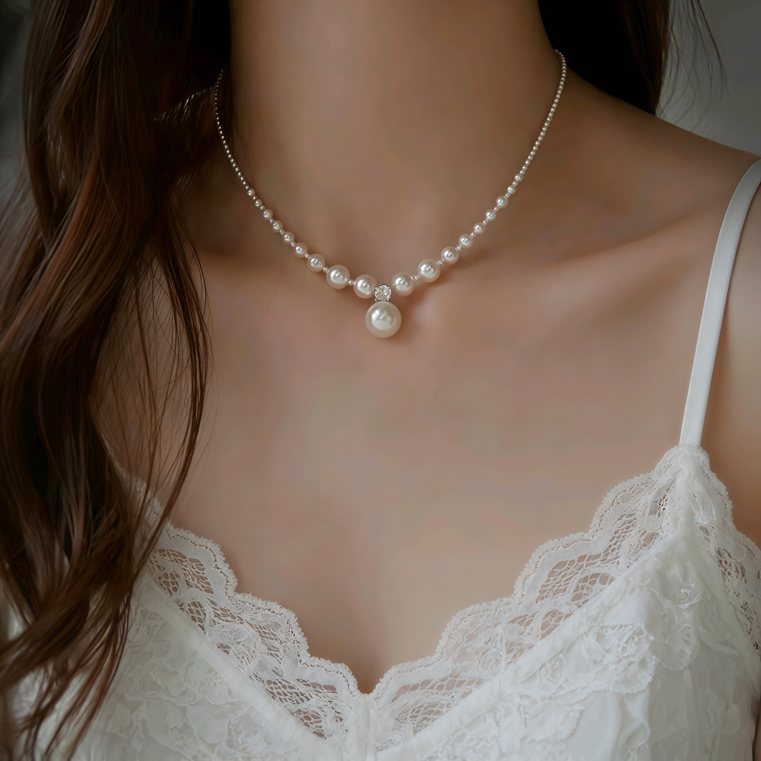 施家珍珠项链女轻奢小众2026新爆款颈链高级时尚气质百搭 ins复古