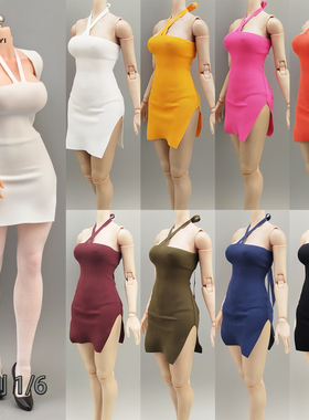 1/6绑带短裙旗袍12寸兵人衣服TBL耐操丰满素体适用不染色6分娃衣