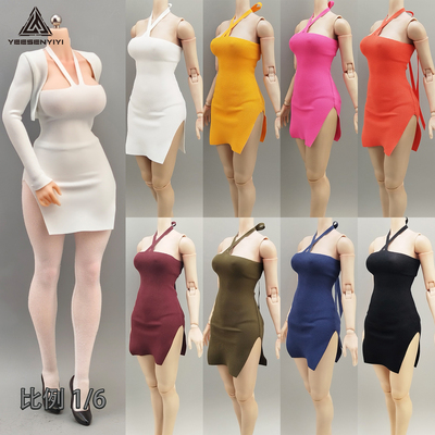 1/6绑带短裙旗袍12寸兵人衣服TBL耐操丰满素体适用不染色6分娃衣