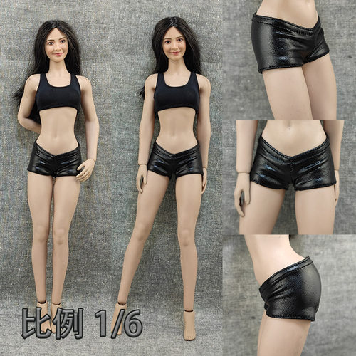 1/6女素体性感超短皮裤