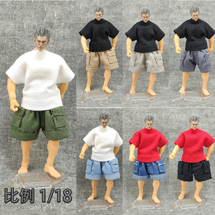 3.75寸短裤1/18可动兵人潮流裤子酸雨暗源周边模型手办玩具衣服