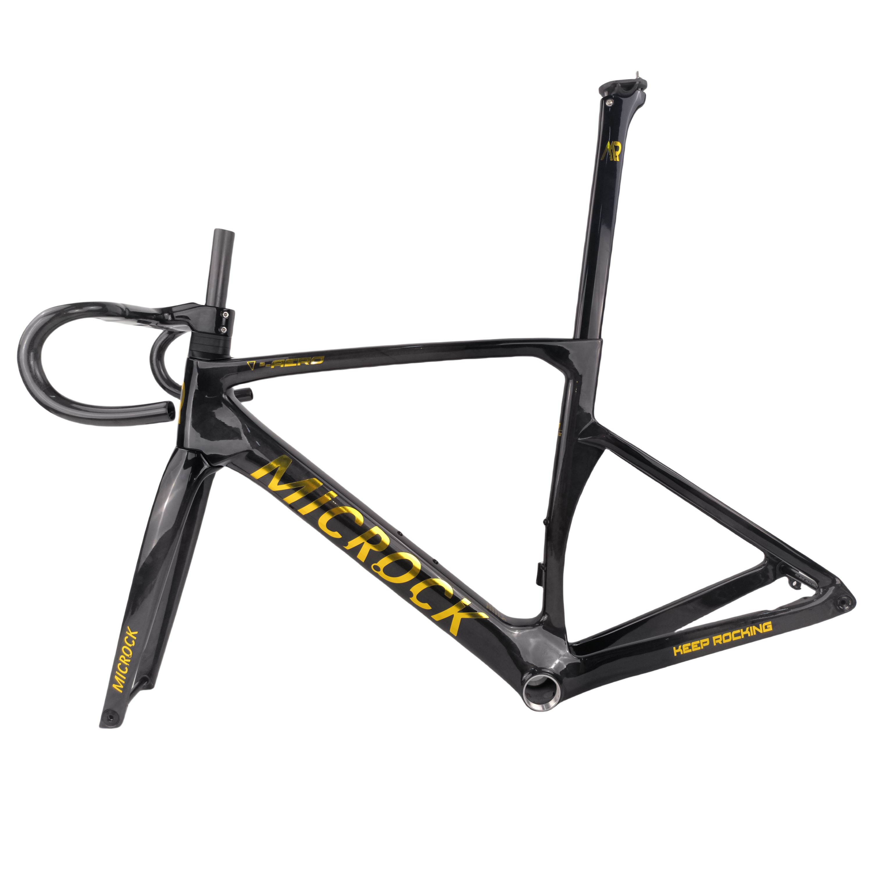 Microck 小石T1000全碳纤维公路车破风车架全走线890g含车把