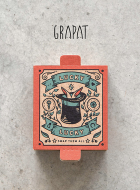 grapat lucky 木头过家家抽象小人积木盲盒摆件儿童宝宝开放玩具