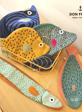 Don Fisher 西班牙小鱼笔袋儿童腰包鱼挎包海龟书包鲸鱼双肩背包