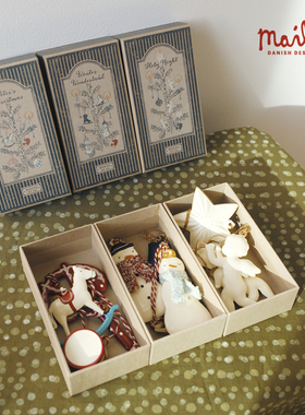 丹麦正品Maileg 北欧圣诞树雪人挂饰吊坠小天使星星圣诞装饰挂件