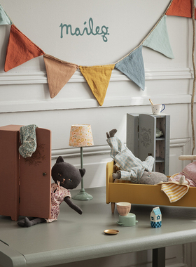 Maileg 北欧棉质彩旗圣诞袜旗帜生日派对拉花装饰儿童房节日旗子