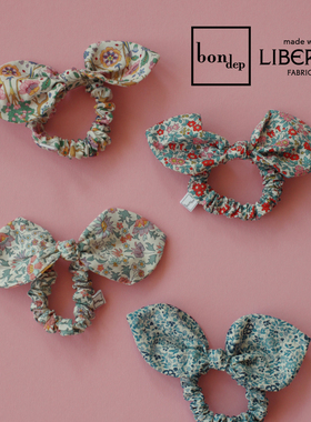 Bondep Liberty 田园碎花英国利伯缇面料女童亲子蝴蝶结耳朵发圈