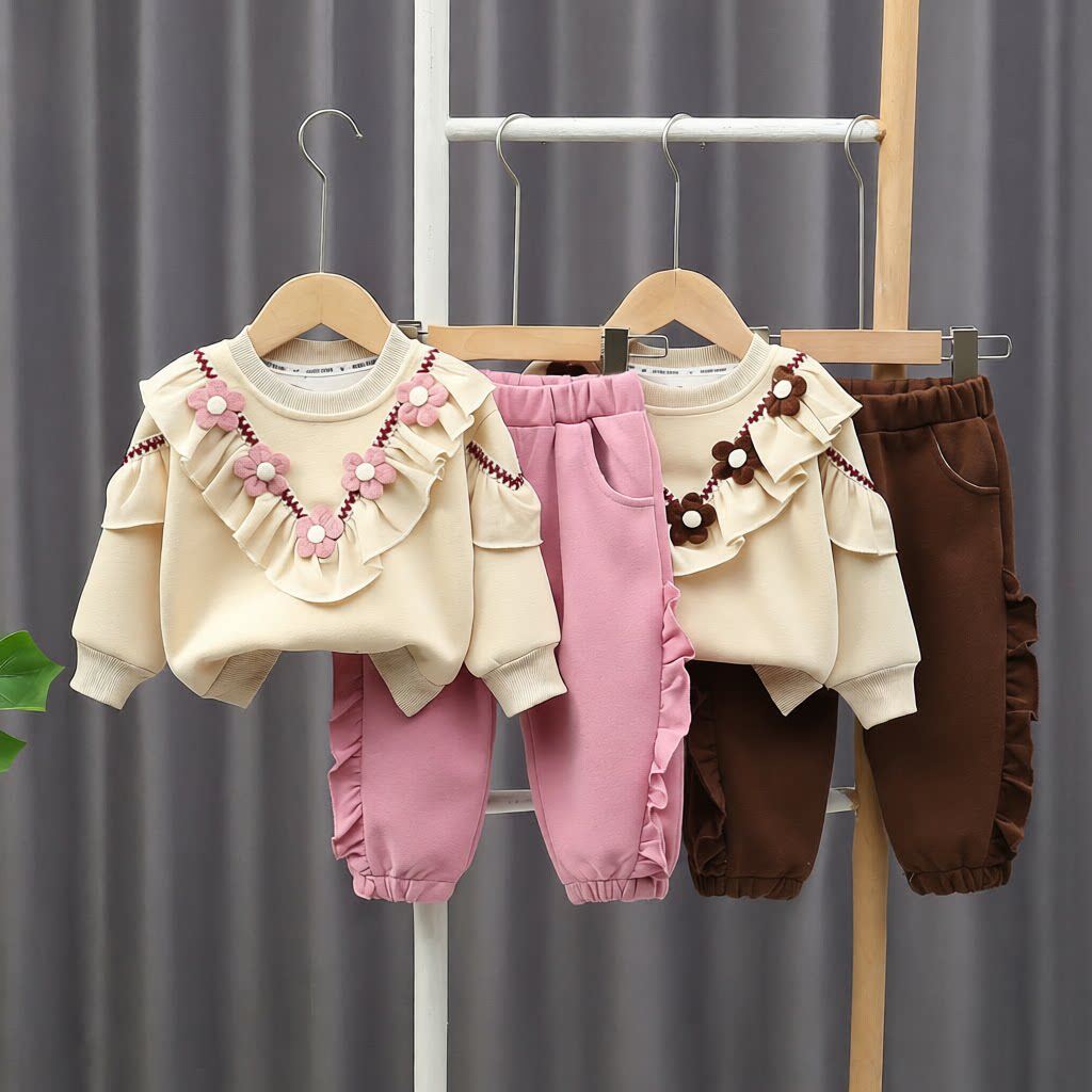 女童秋装套装春秋新款婴儿衣服洋气女宝宝时髦长袖卫衣两件套