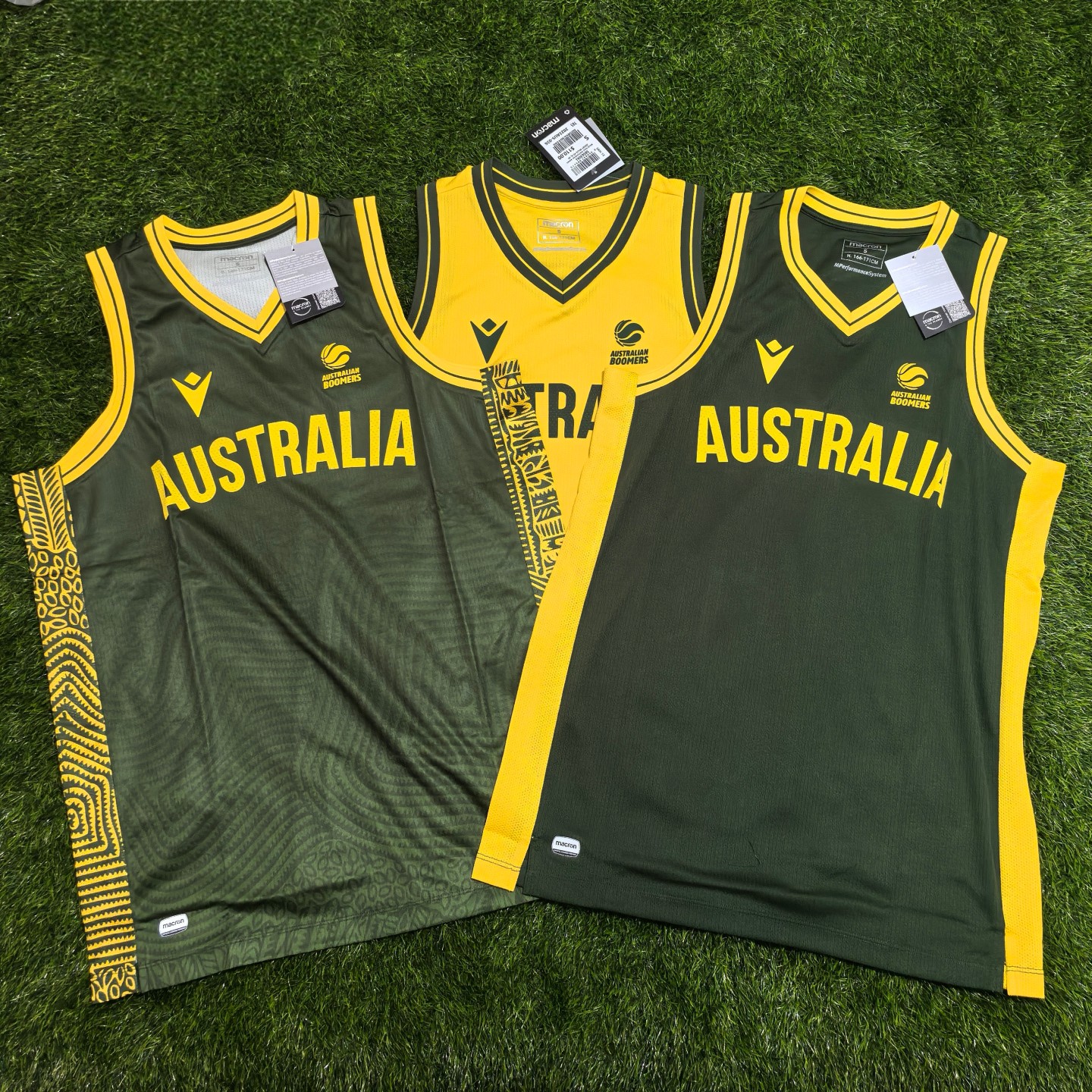 S码 MACRON 澳大利亚 无袖运动背心 球员版主场客场篮球服