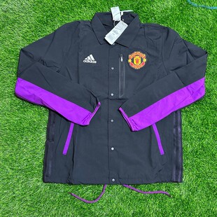 Adidas 曼联 高端教练款足球旅行夹克运动休闲外套 GR3911