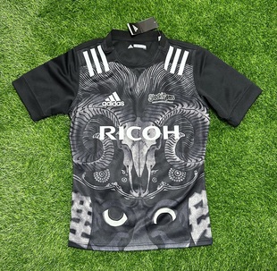 Adidas 日本理光黑公羊男子橄榄球服上衣 冷门球衣
