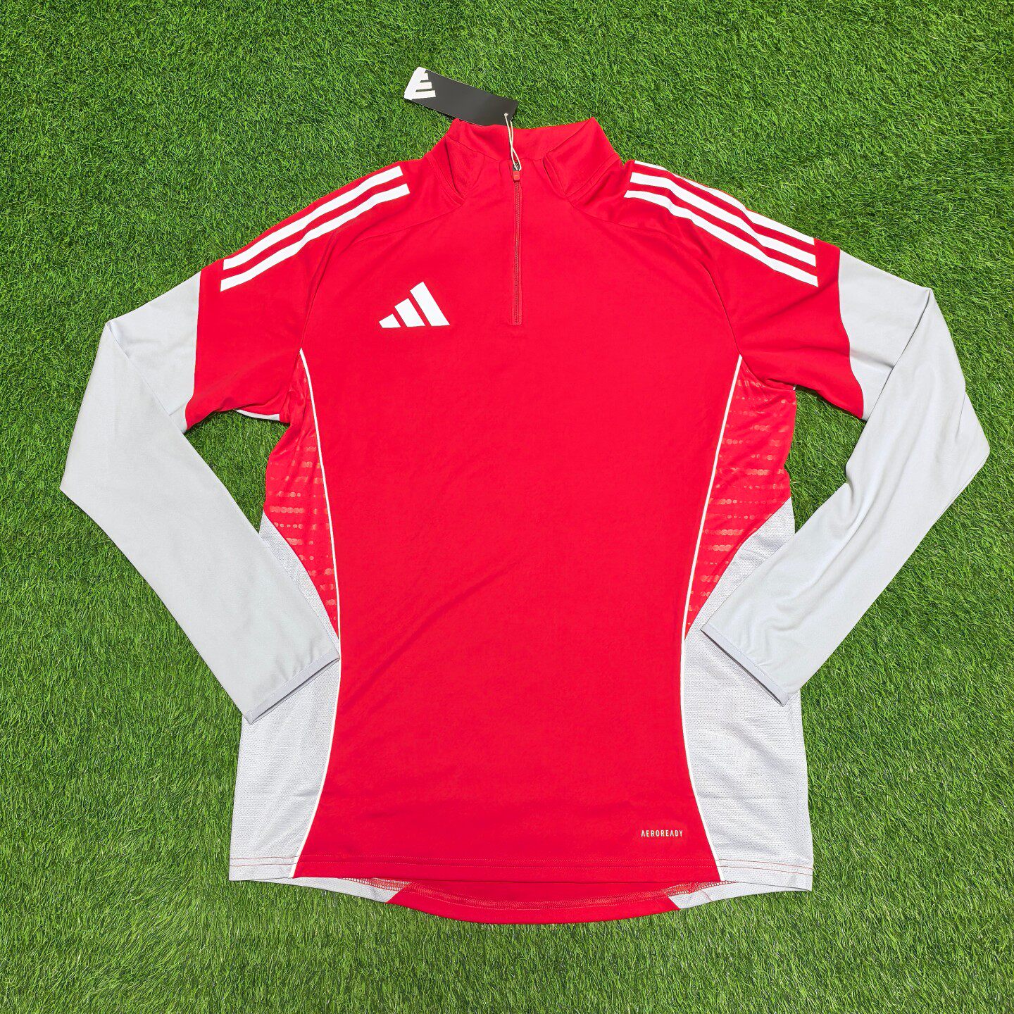 Adidas Tiro25 球员版拇指扣半拉链足球服春秋长袖训练服 IW0411