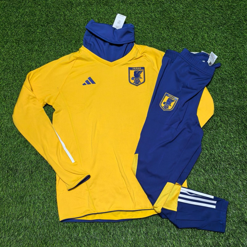 Adidas 日本国家队 2022球员版足球拇指扣长袖训练服训练裤