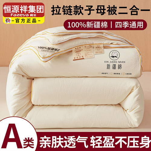 新疆棉A类全棉花被子春秋冬被芯